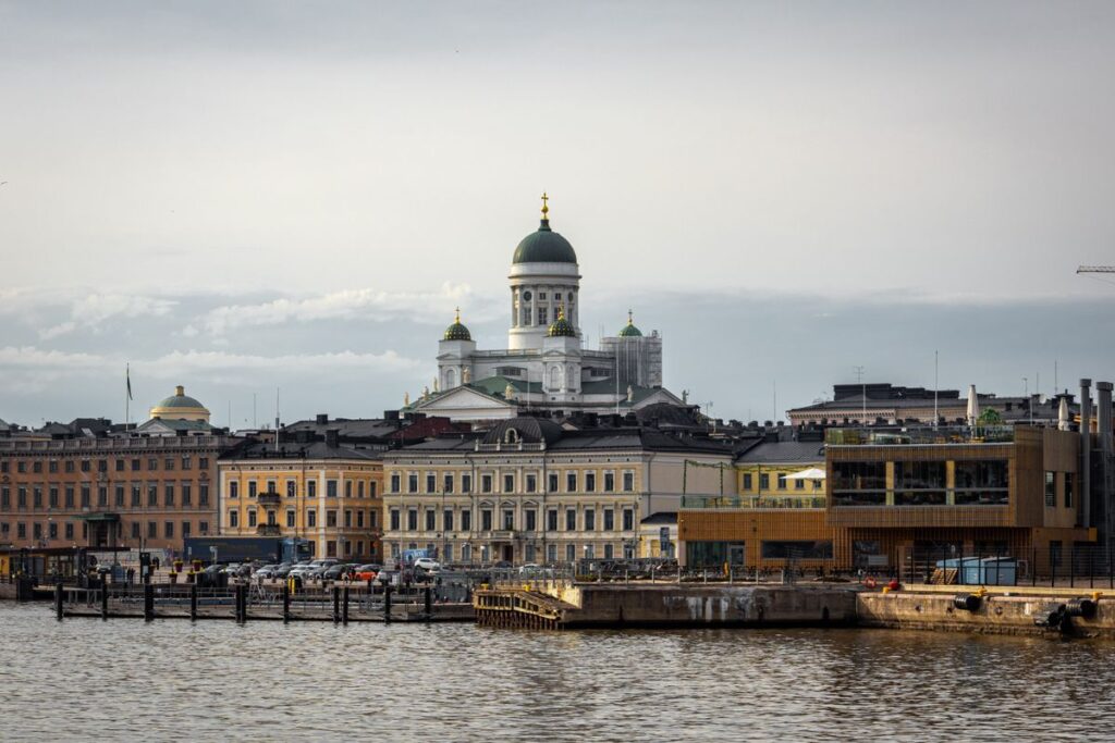 Helsinki Hotels Near the Central Station, the Harbour and the Airport Helsinki waterfront with the cathedral above the harbour