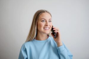 A woman making a call on her mobile